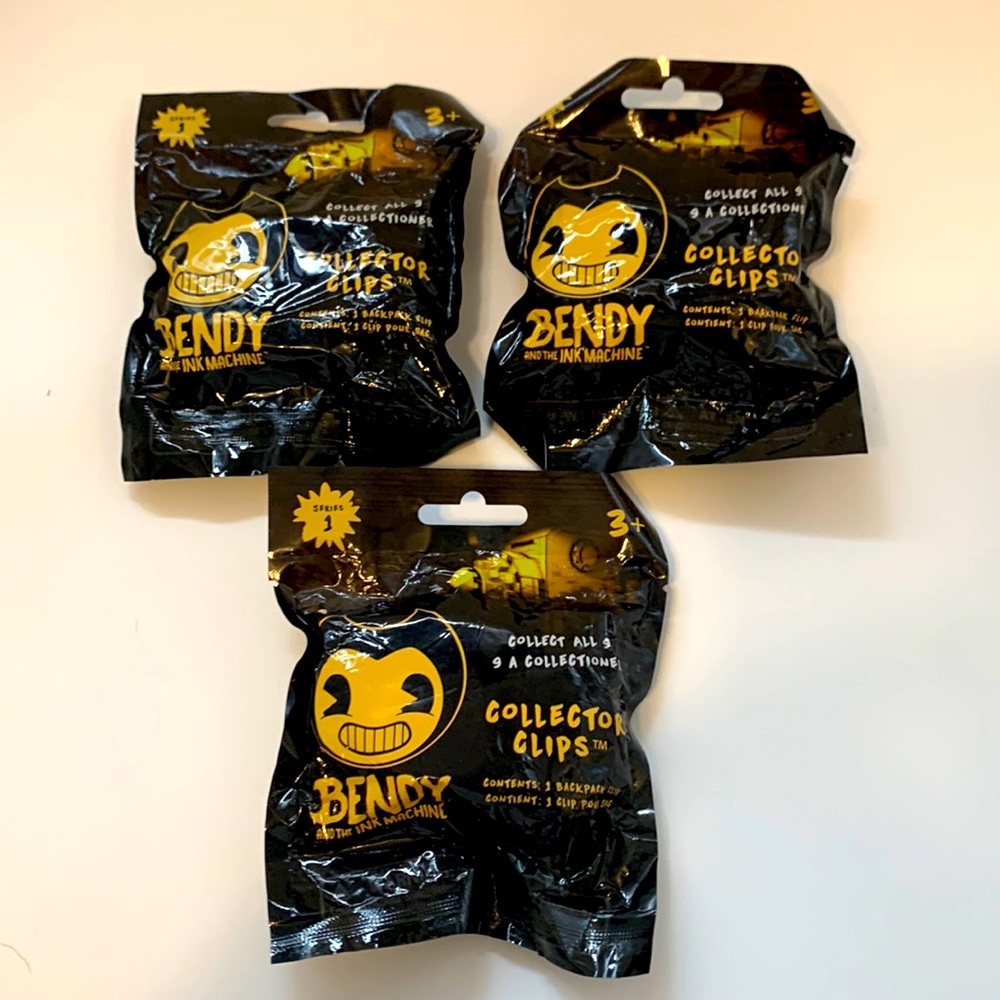 Bendy ant the ink machine series 1 collector clips bundle of (3) blind bags